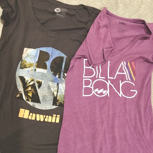 Billabong Tops - 2 Tees - Roxy & Billabong Small NWOT